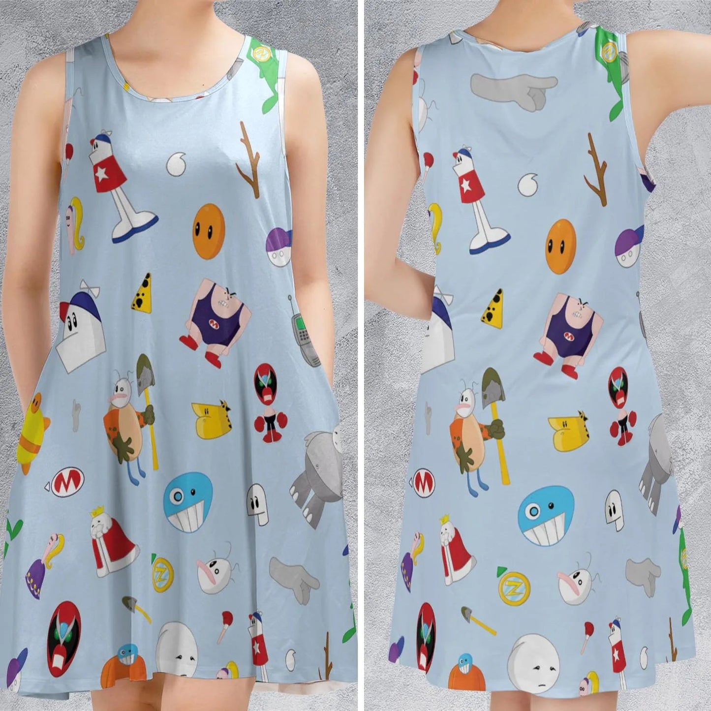 Casual Sleeveless Dress - 6W4XXWY3