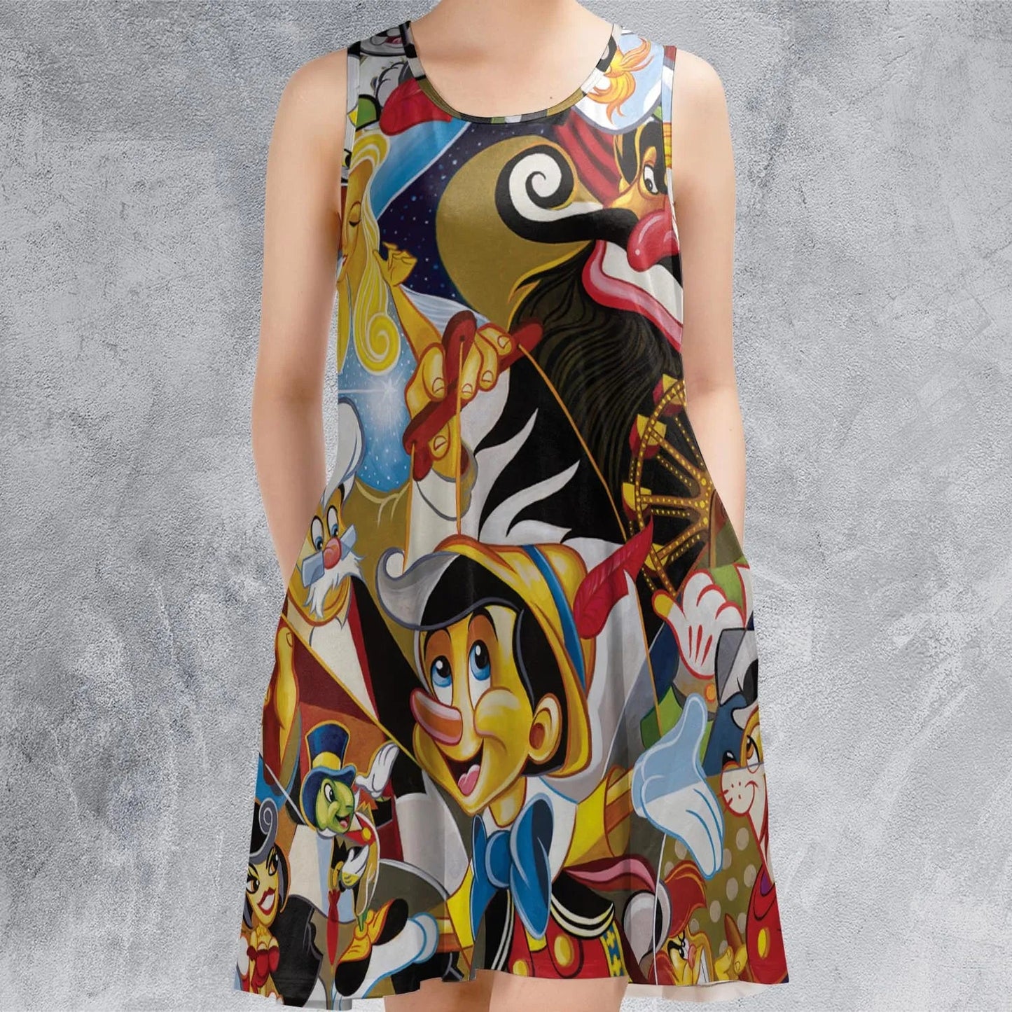 Casual Sleeveless Dress - QRSYQJPM