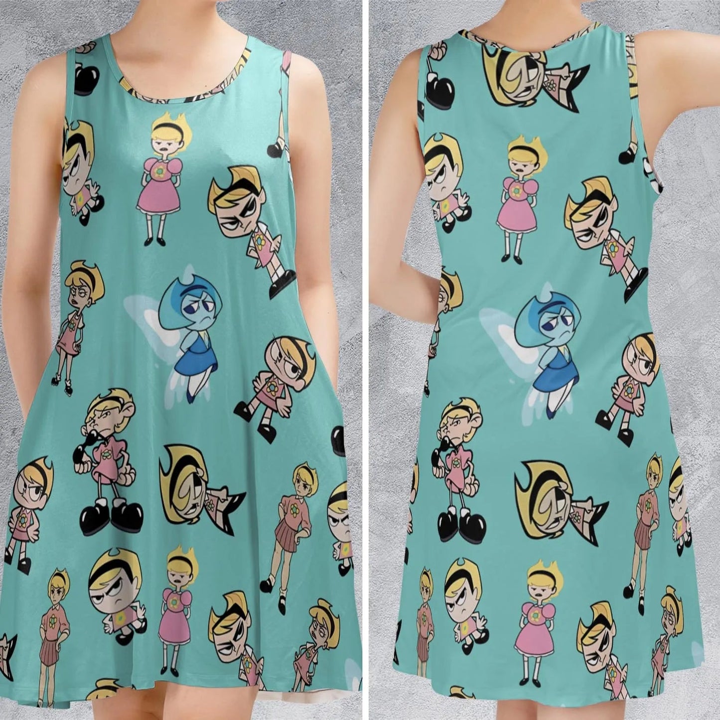 Casual Sleeveless Dress - 4AJAXMPB