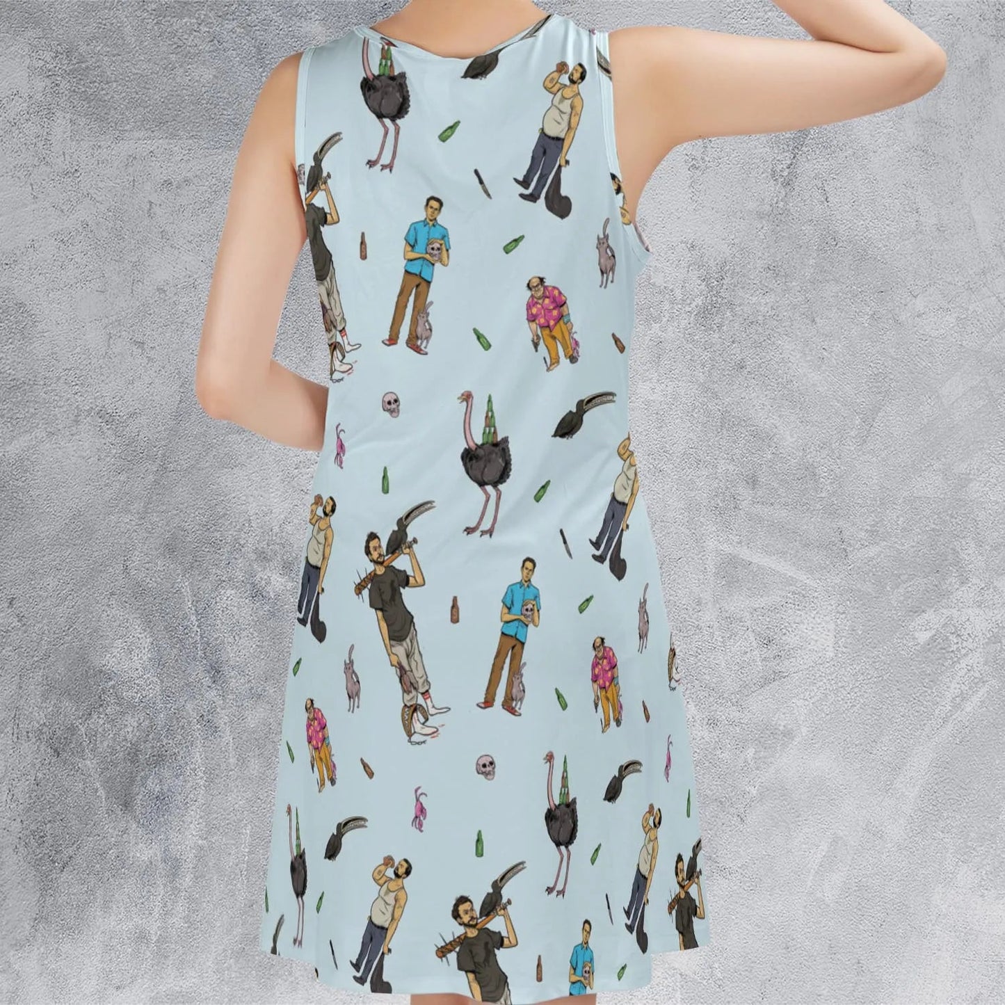 Casual Sleeveless Dress - FENBDCBW