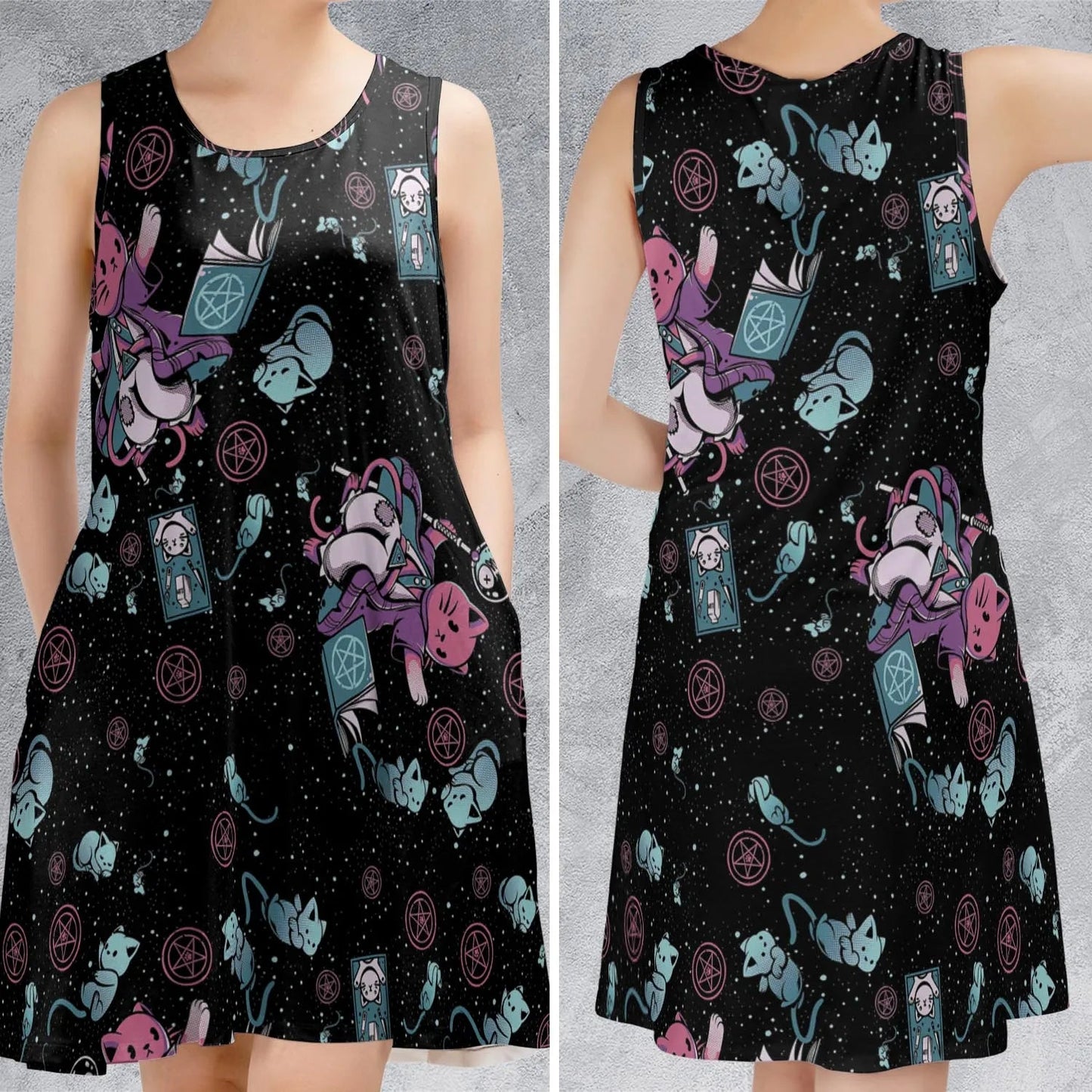 Casual Sleeveless Dress - 276VF3MR