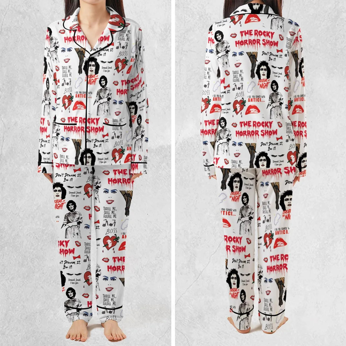 Stretch Long-Sleeve Pajamas Set - C9DQ18CY