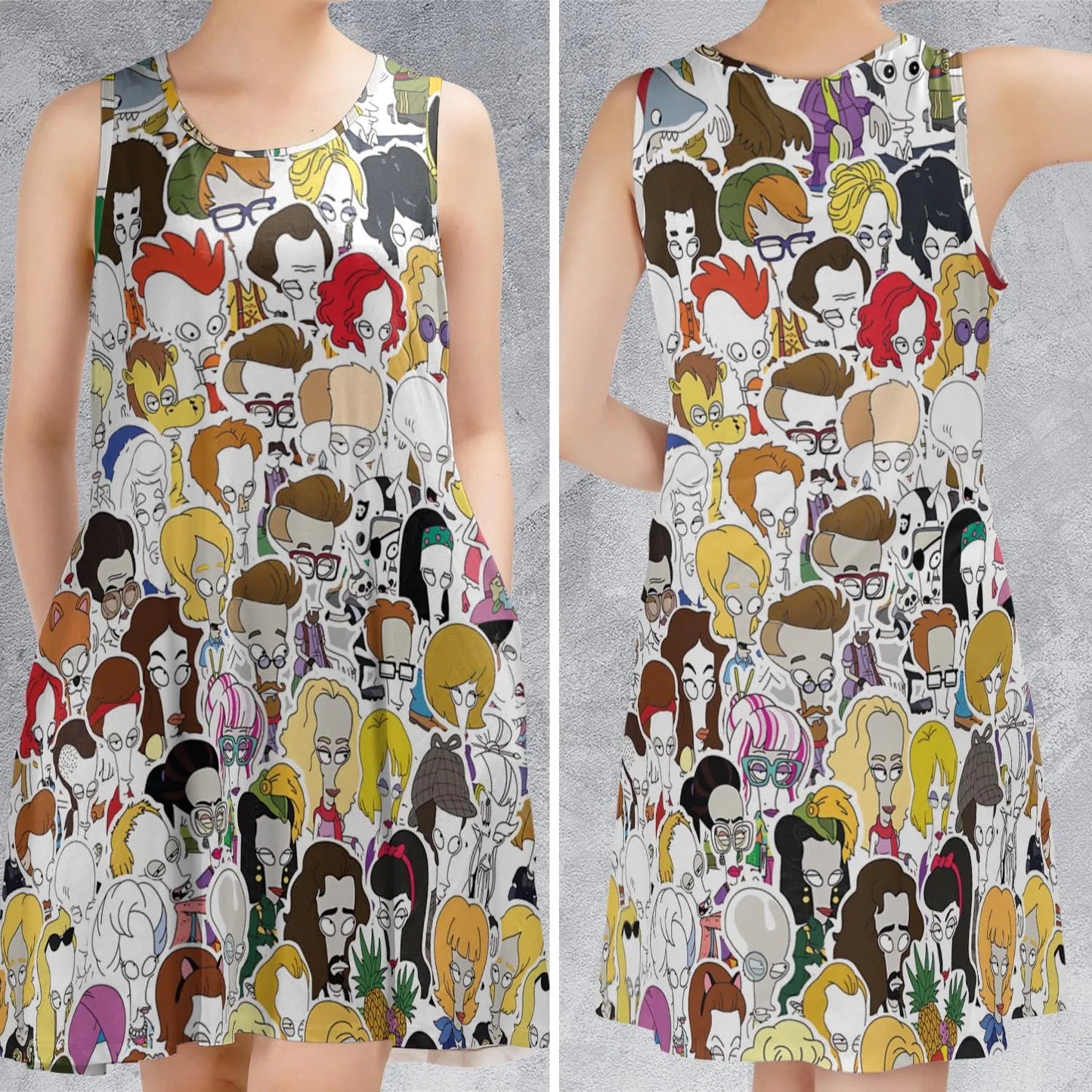 Casual Sleeveless Dress - VF35F2DY