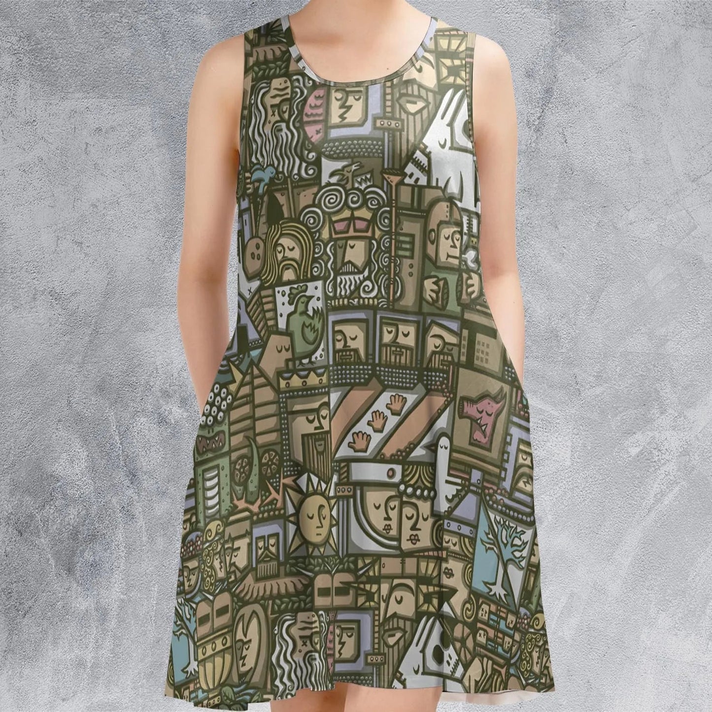 Casual Sleeveless Dress - EM5JSUCA