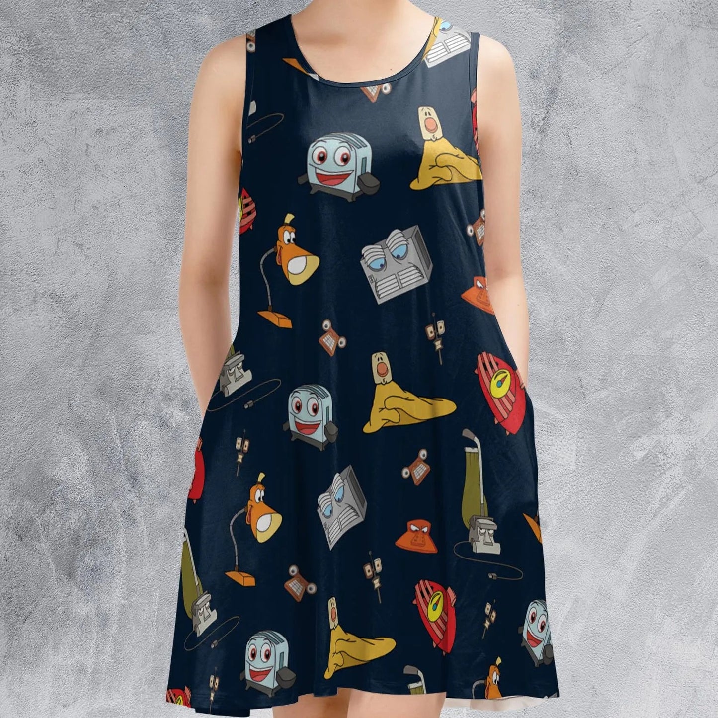 Casual Sleeveless Dress - YWHRN82W