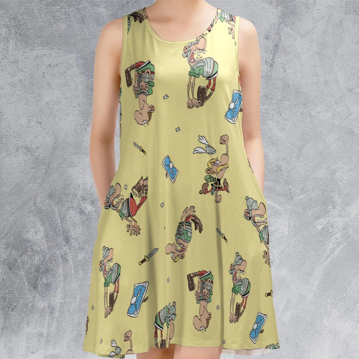 Casual Sleeveless Dress - 5AB8ZL8G