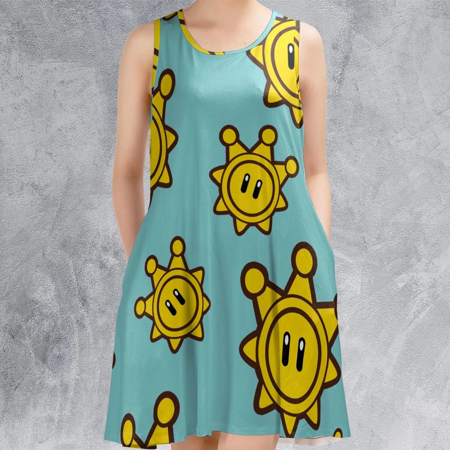 Casual Sleeveless Dress - J9AQ9WQC