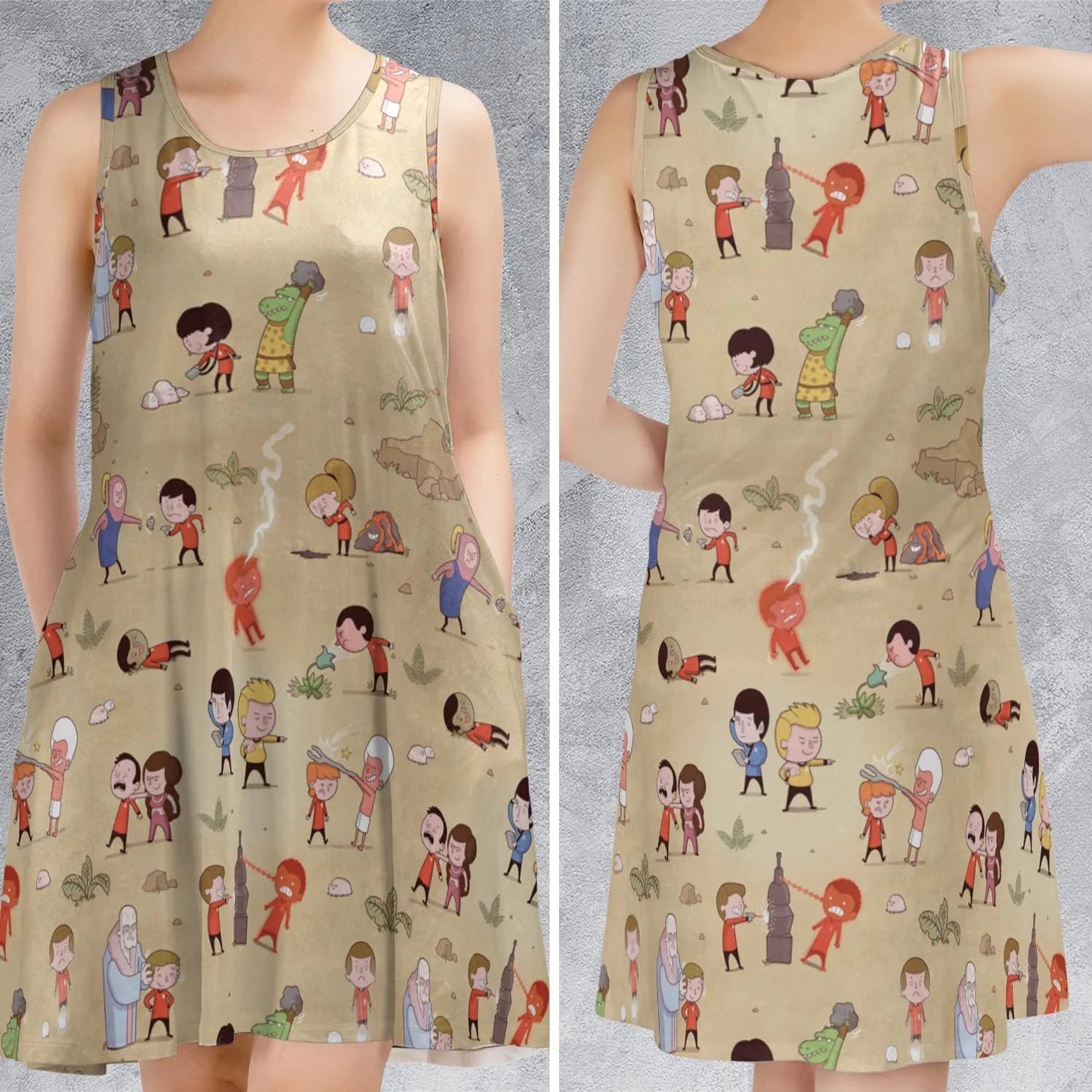 Casual Sleeveless Dress - Q6X1XXQH