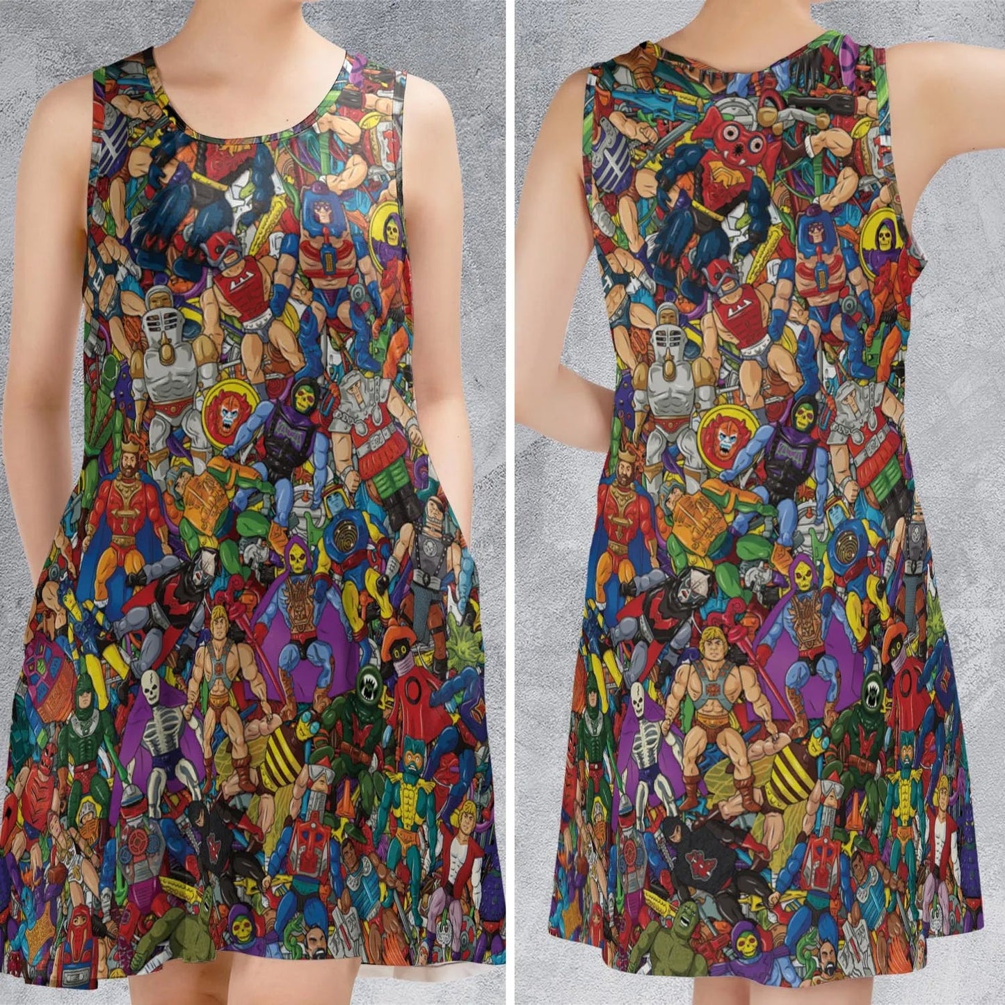Casual Sleeveless Dress - 9PH8CX3B