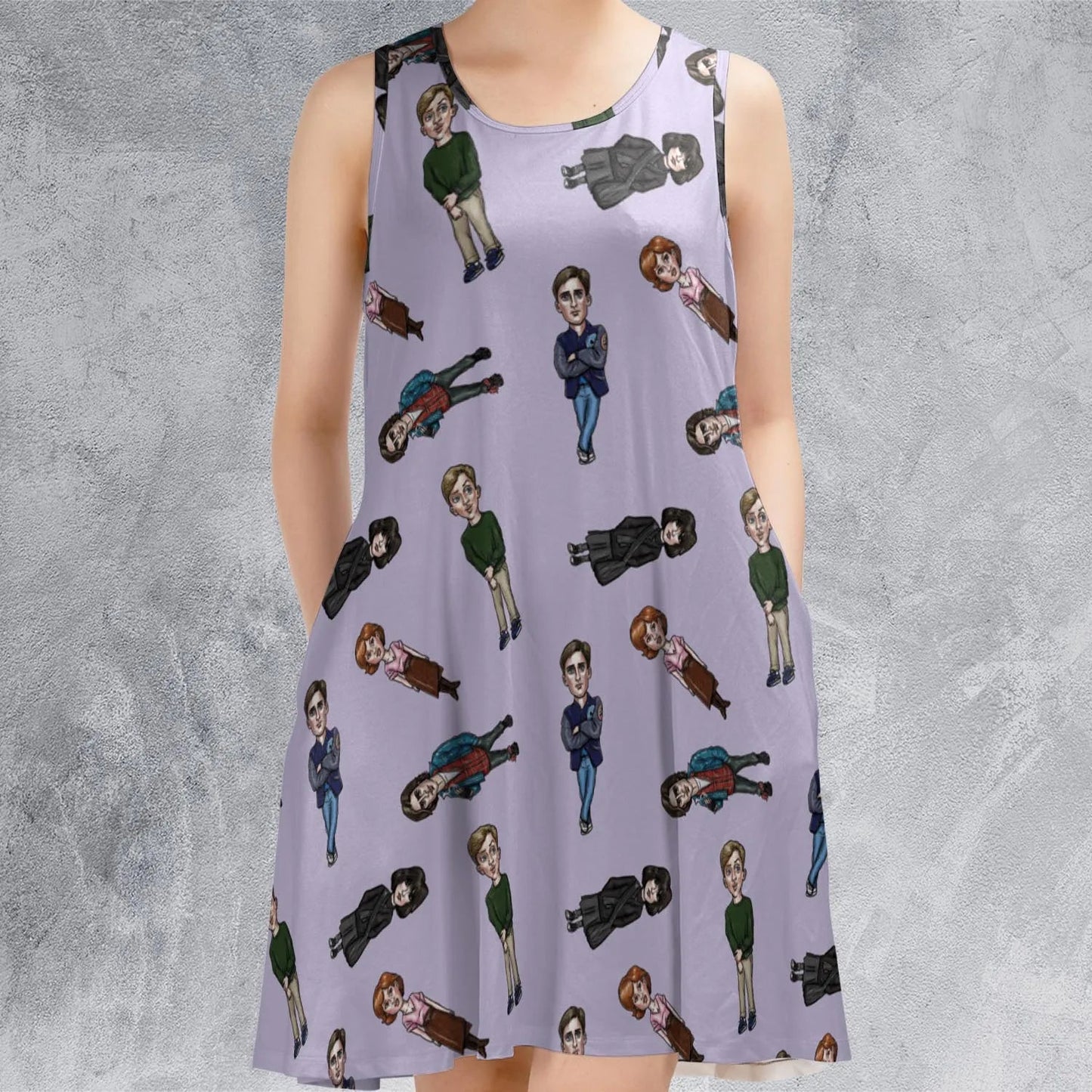 Casual Sleeveless Dress - WSFQ3NV4