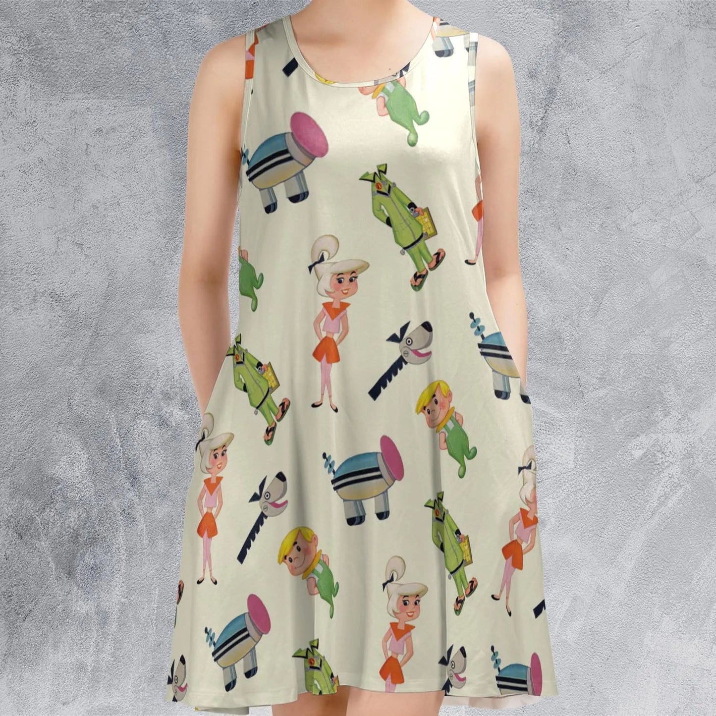 Casual Sleeveless Dress - FGNEHVL5
