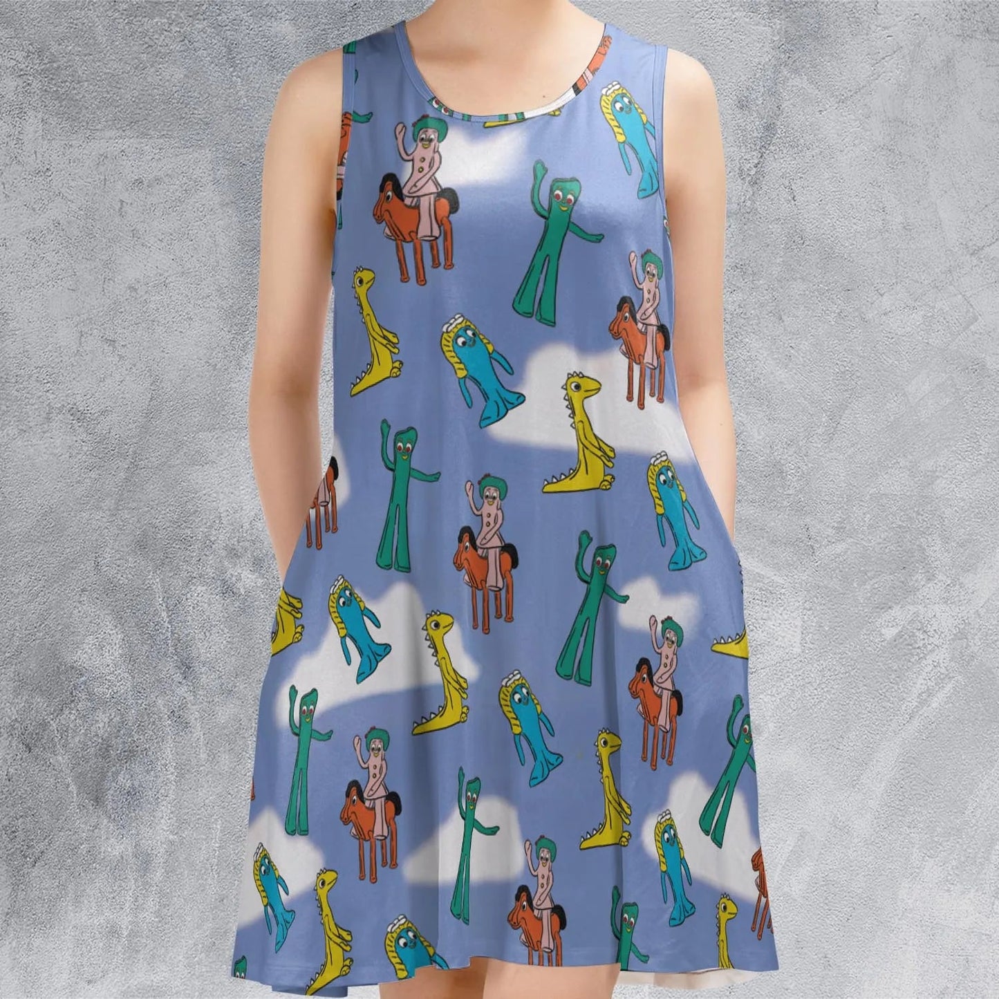 Casual Sleeveless Dress - PRL1CWCW