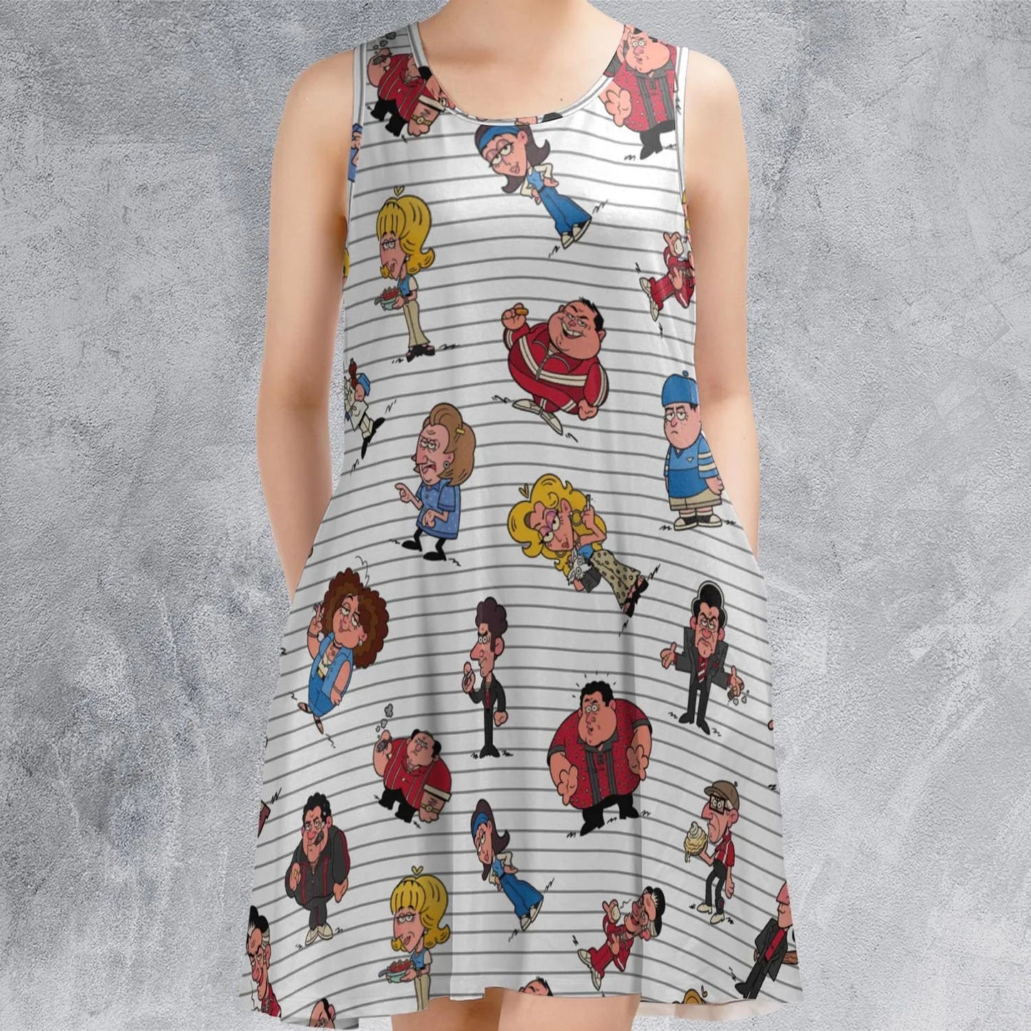 Casual Sleeveless Dress - 6RQ6UDXQ