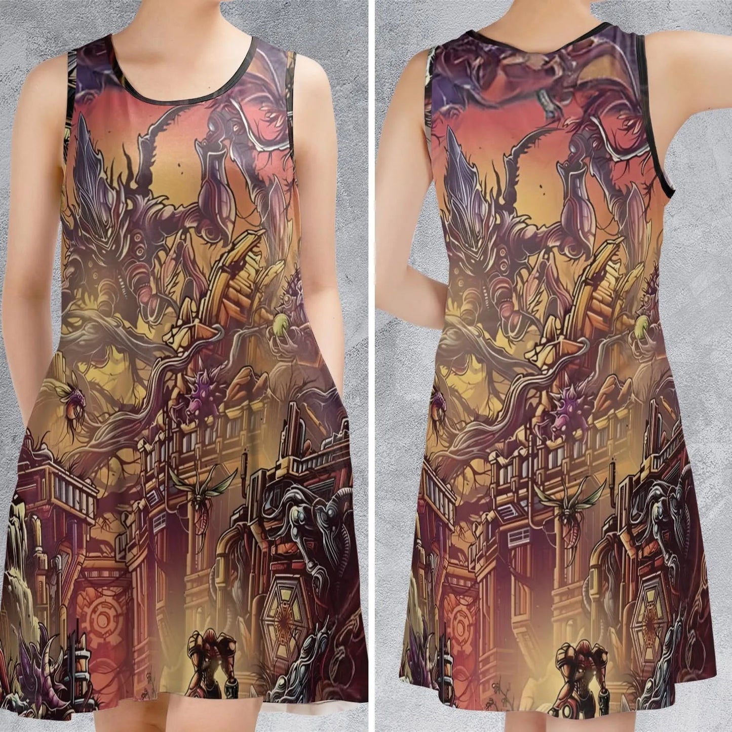 Casual Sleeveless Dress - GXQKT98B