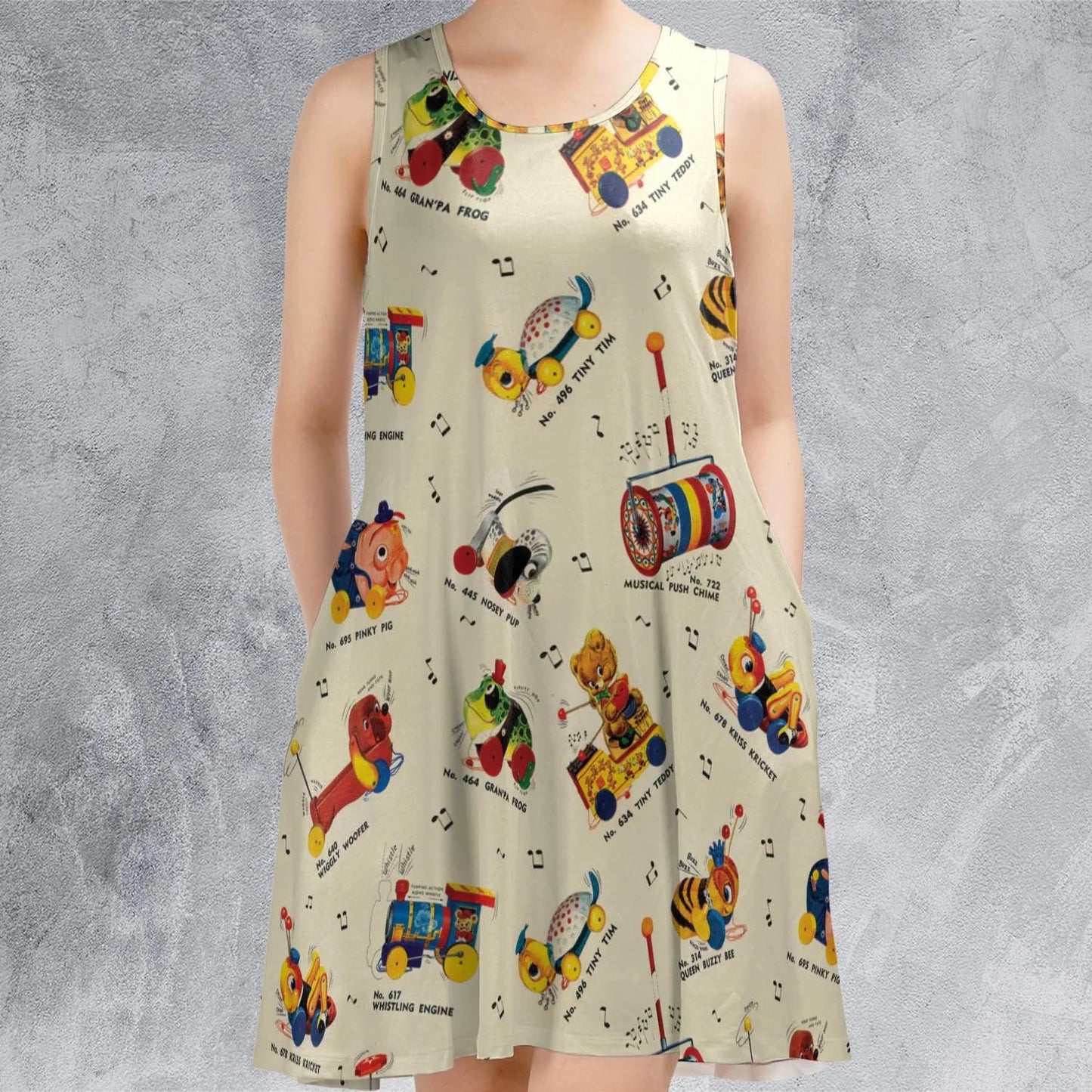 Casual Sleeveless Dress - WAYNM78D