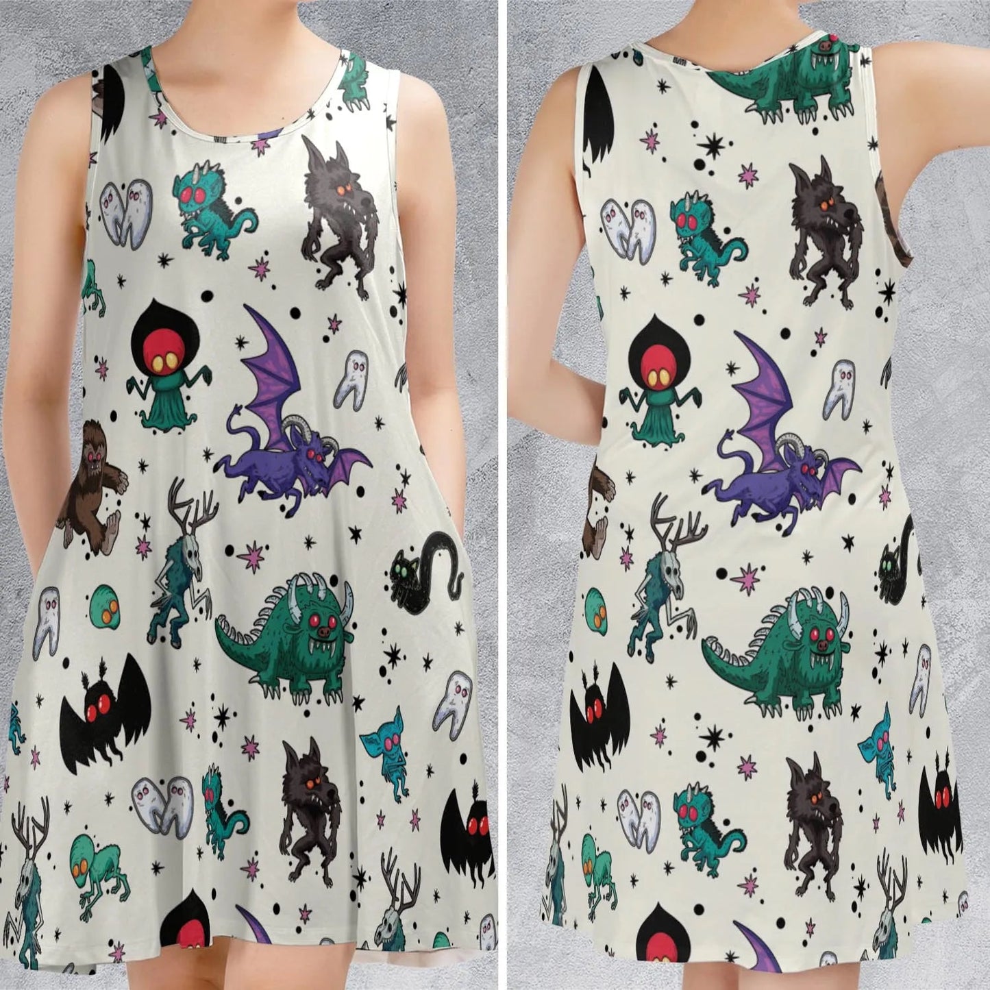 Casual Sleeveless Dress - XEC3W3J8