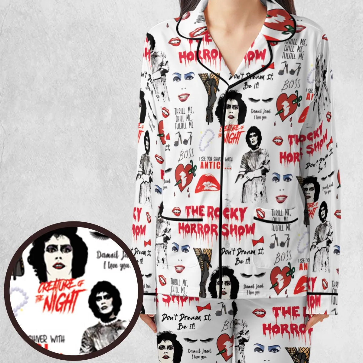 Stretch Long-Sleeve Pajamas Set - C9DQ18CY