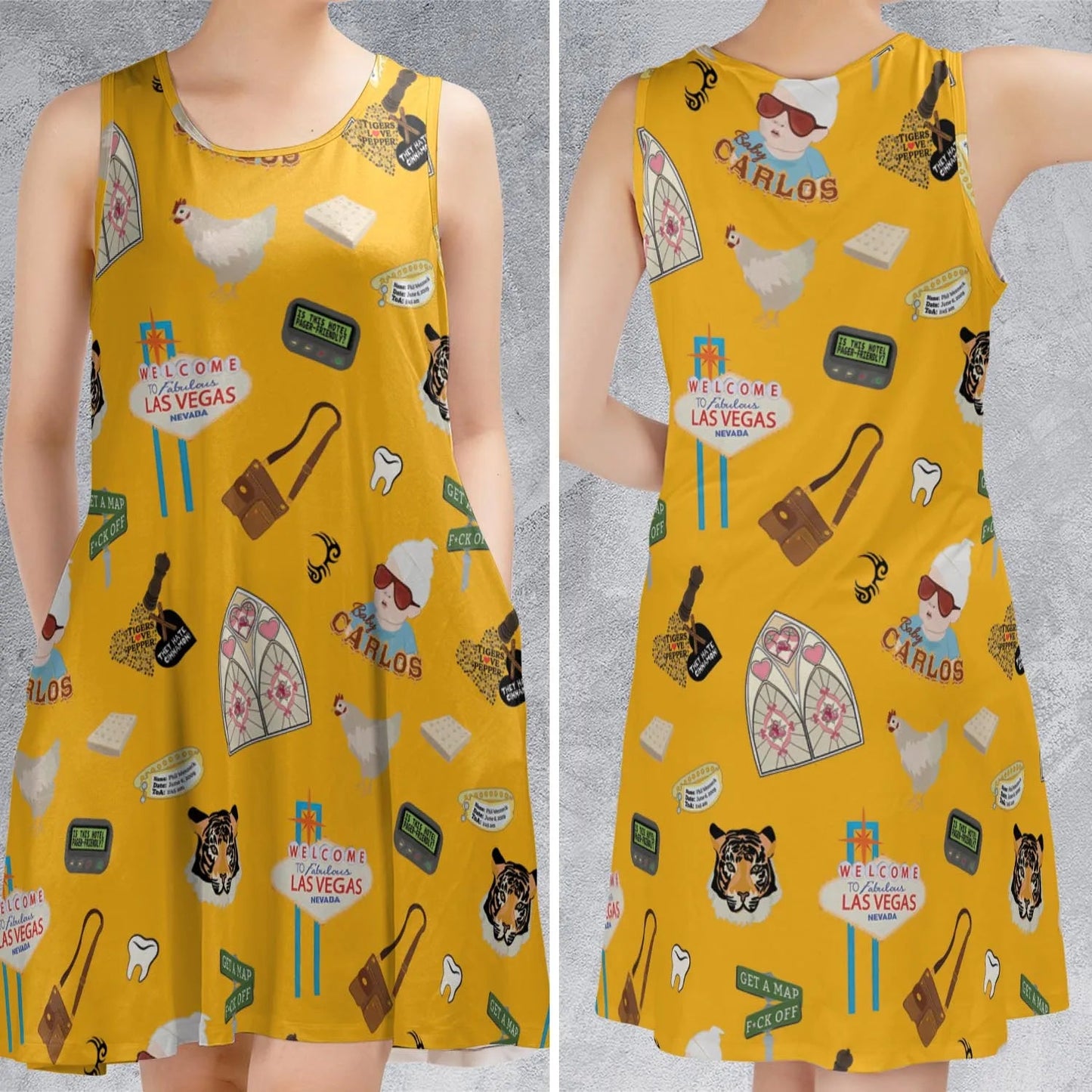 Casual Sleeveless Dress - V667KCQE