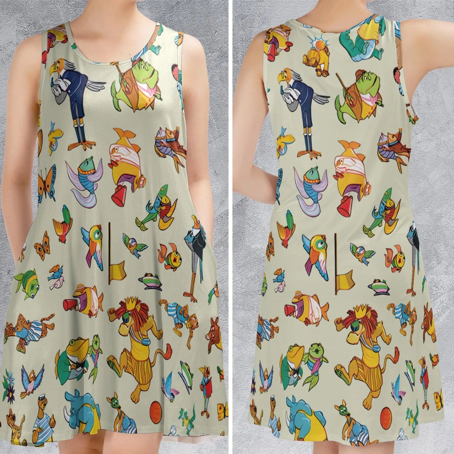 Casual Sleeveless Dress - CZMM32TV
