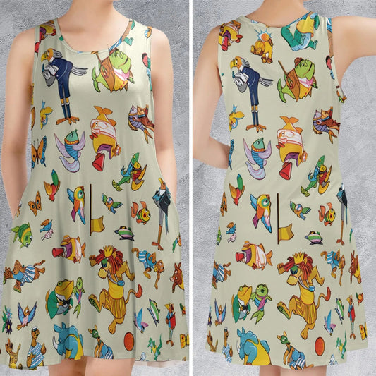 Casual Sleeveless Dress - CZMM32TV