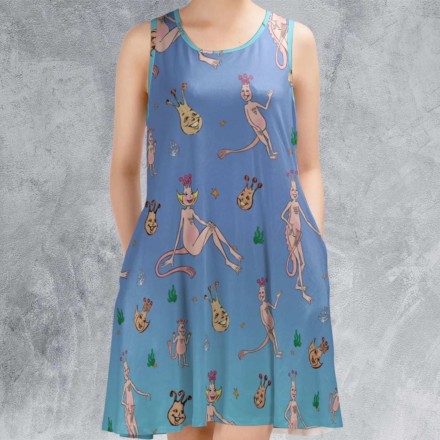 Casual Sleeveless Dress - 3JREEH9K