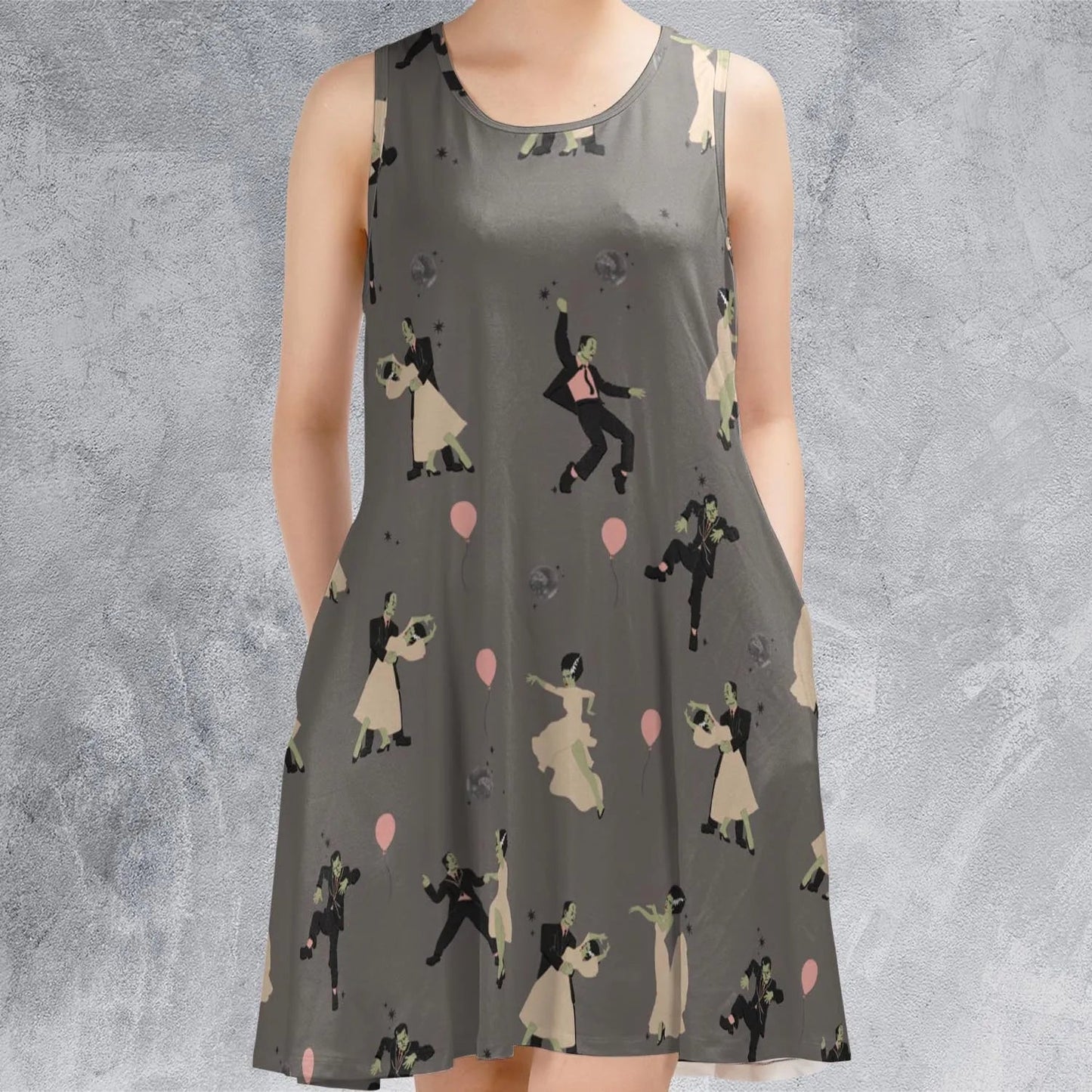 Casual Sleeveless Dress - Q4RSUSGN
