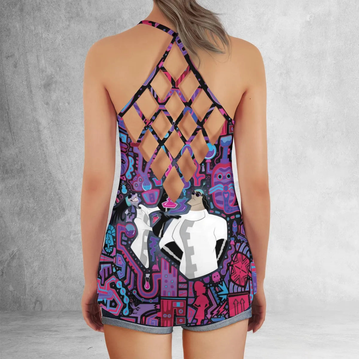 Lattice Back Tank Top - U5RGTNNJ