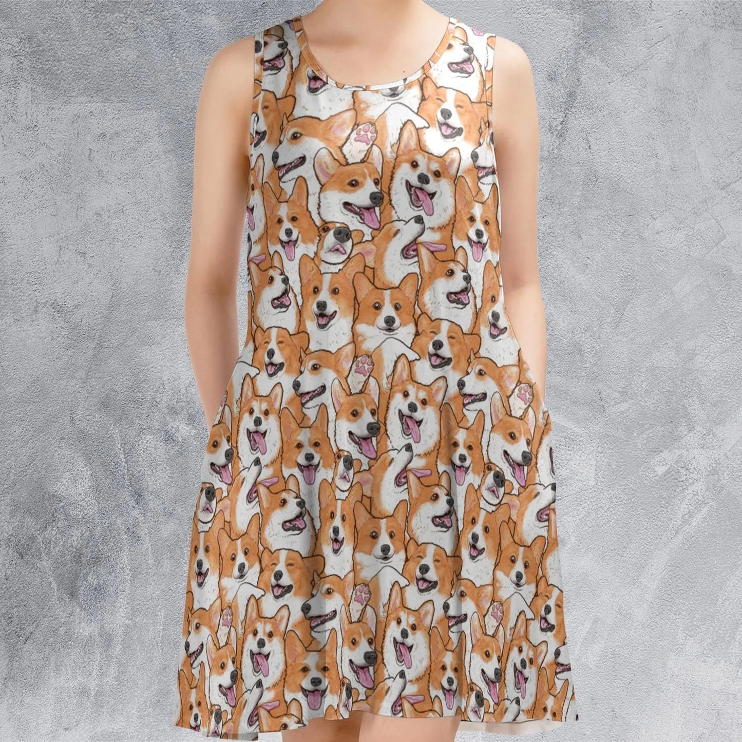 Casual Sleeveless Dress - VE85YMYV