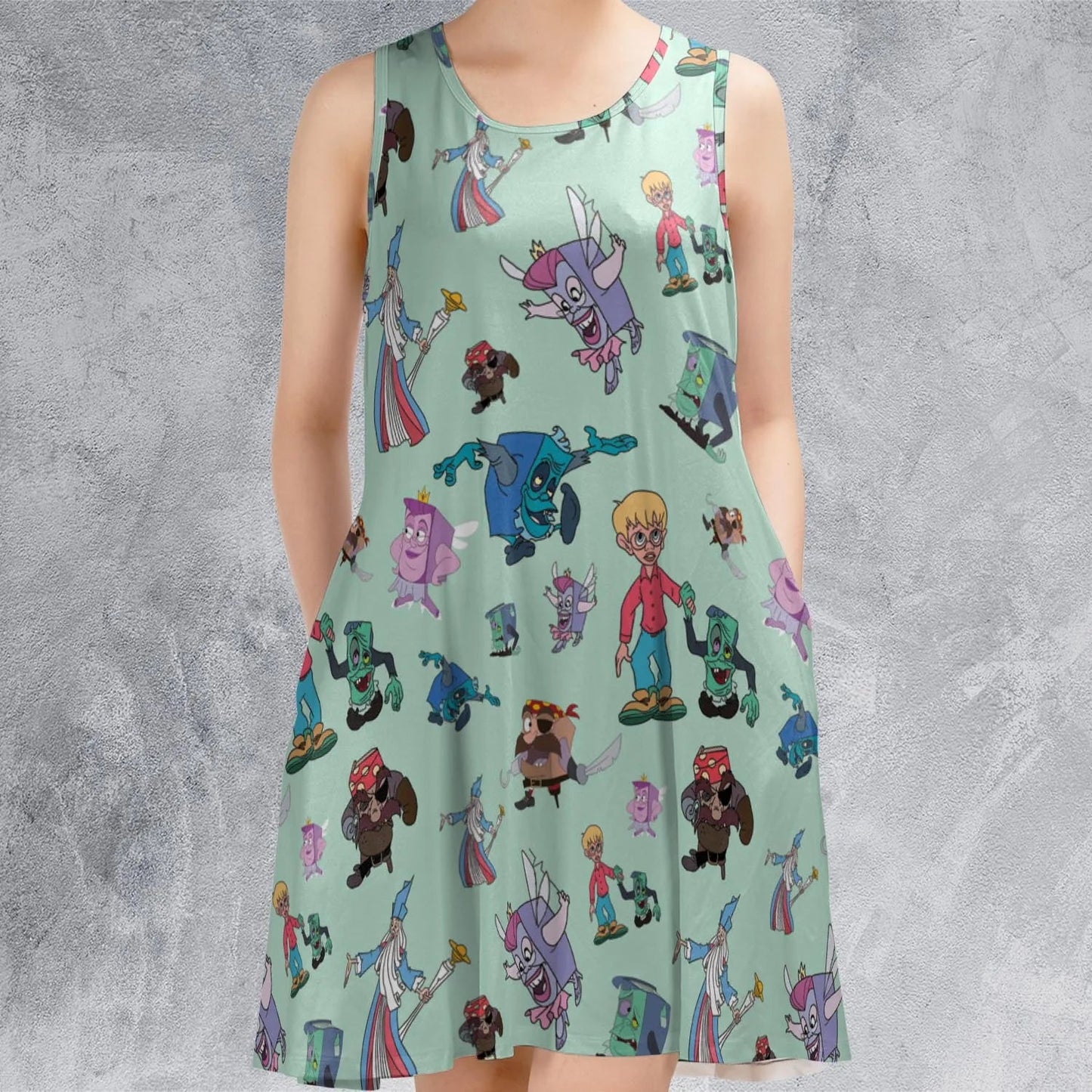 Casual Sleeveless Dress - SRJ72XGW