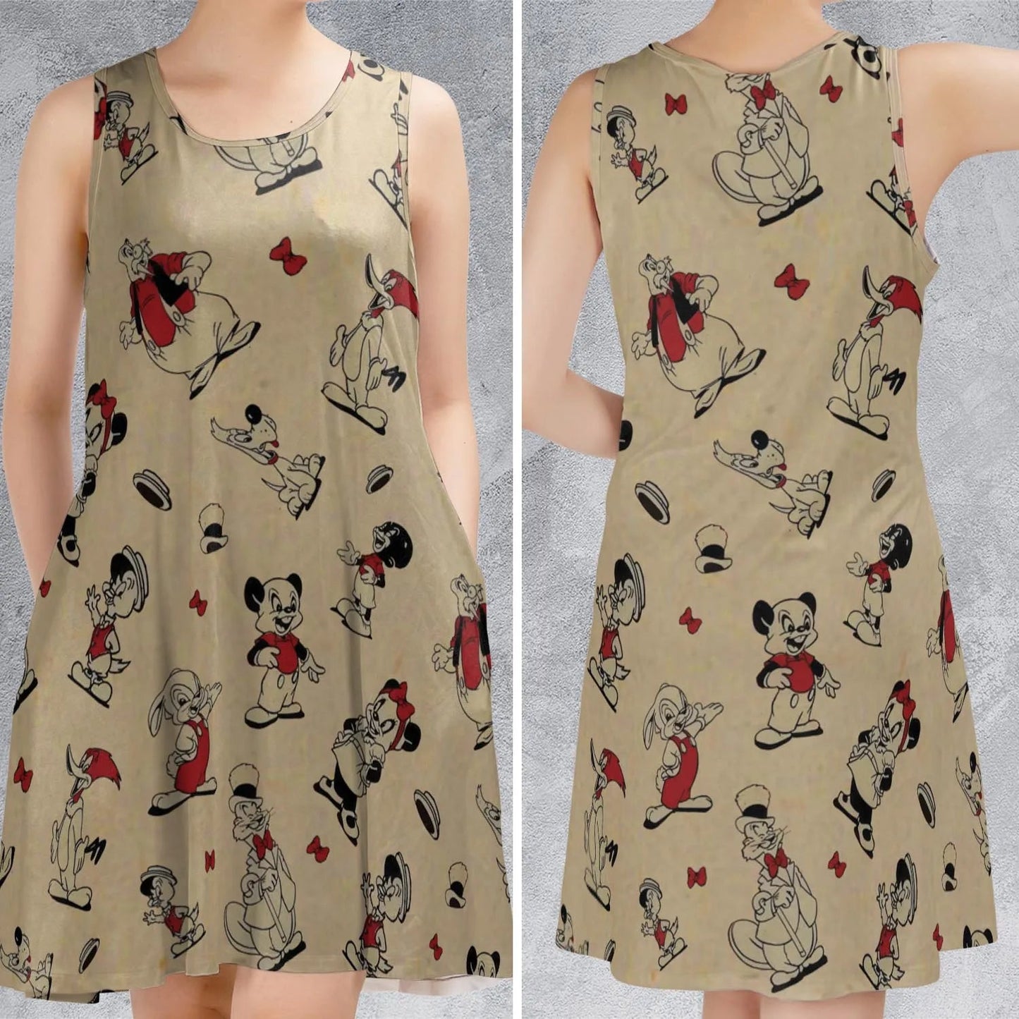 Casual Sleeveless Dress - E6D7D6T4