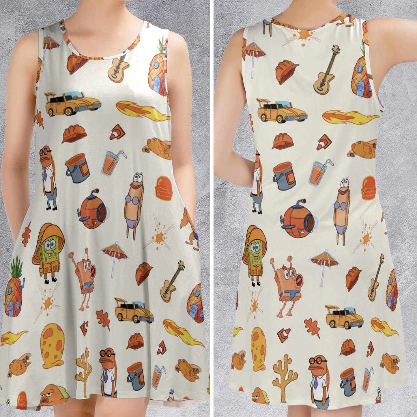 Casual Sleeveless Dress - JG155BUW