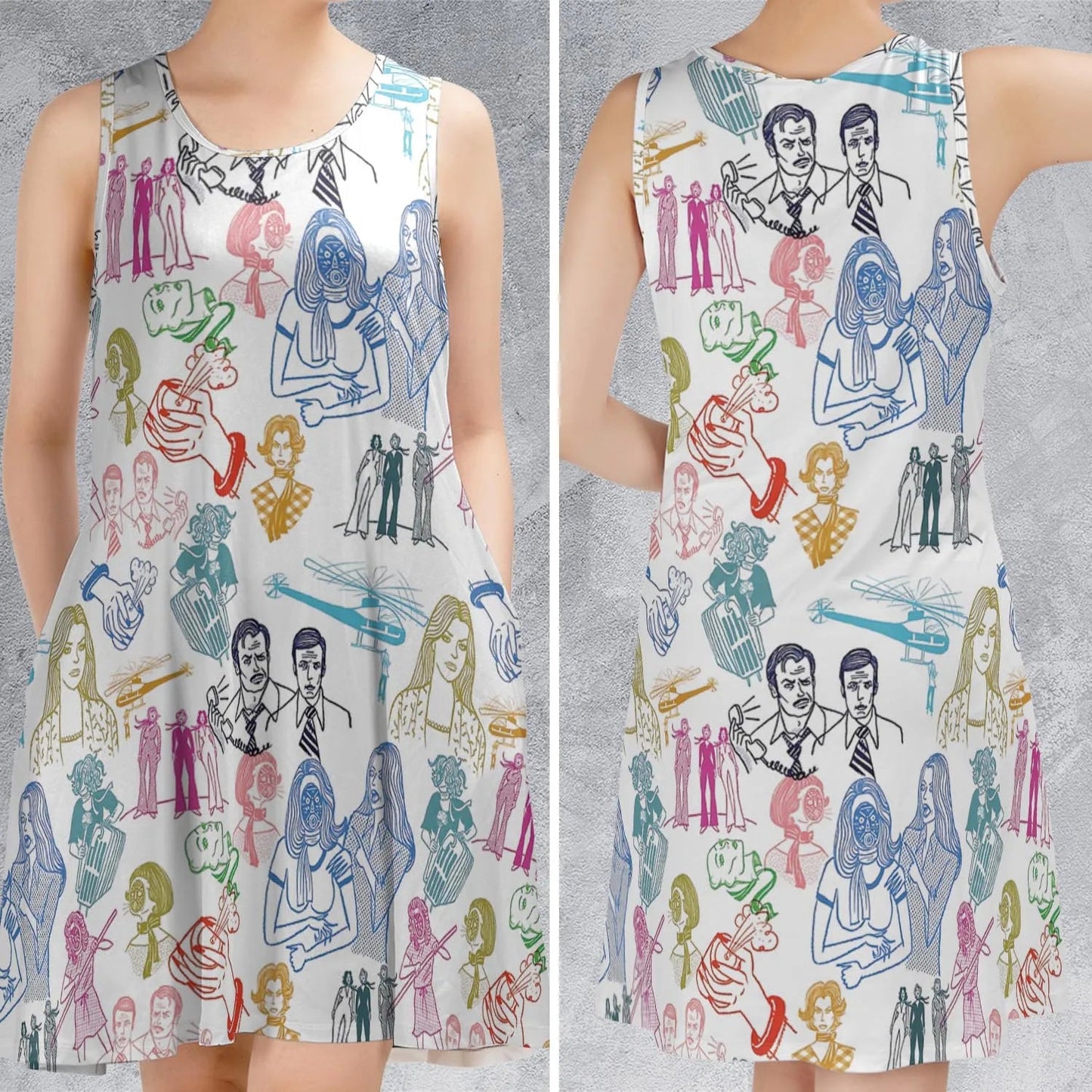 Casual Sleeveless Dress - TH3WS5XB
