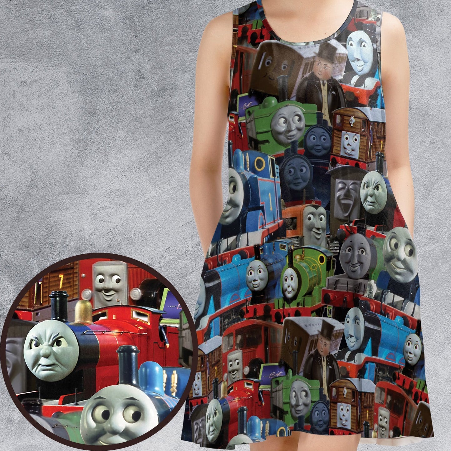 Casual Sleeveless Dress - 7898QCG9