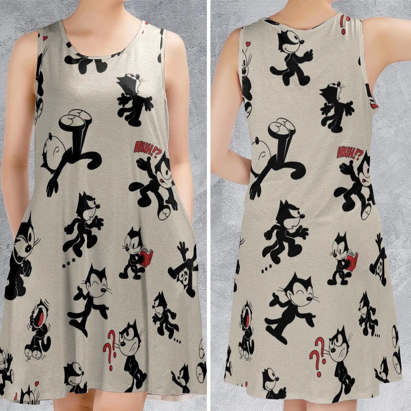 Casual Sleeveless Dress - 4MS7T5JB