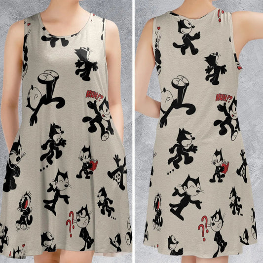 Casual Sleeveless Dress - 4MS7T5JB