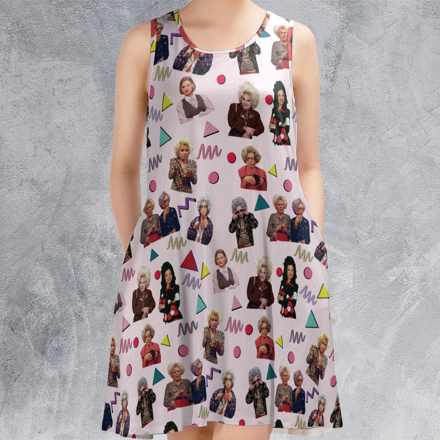 Casual Sleeveless Dress - VF7MJU5Z