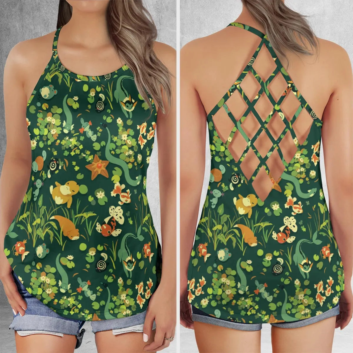 Lattice Back Tank Top - RET9YWAH