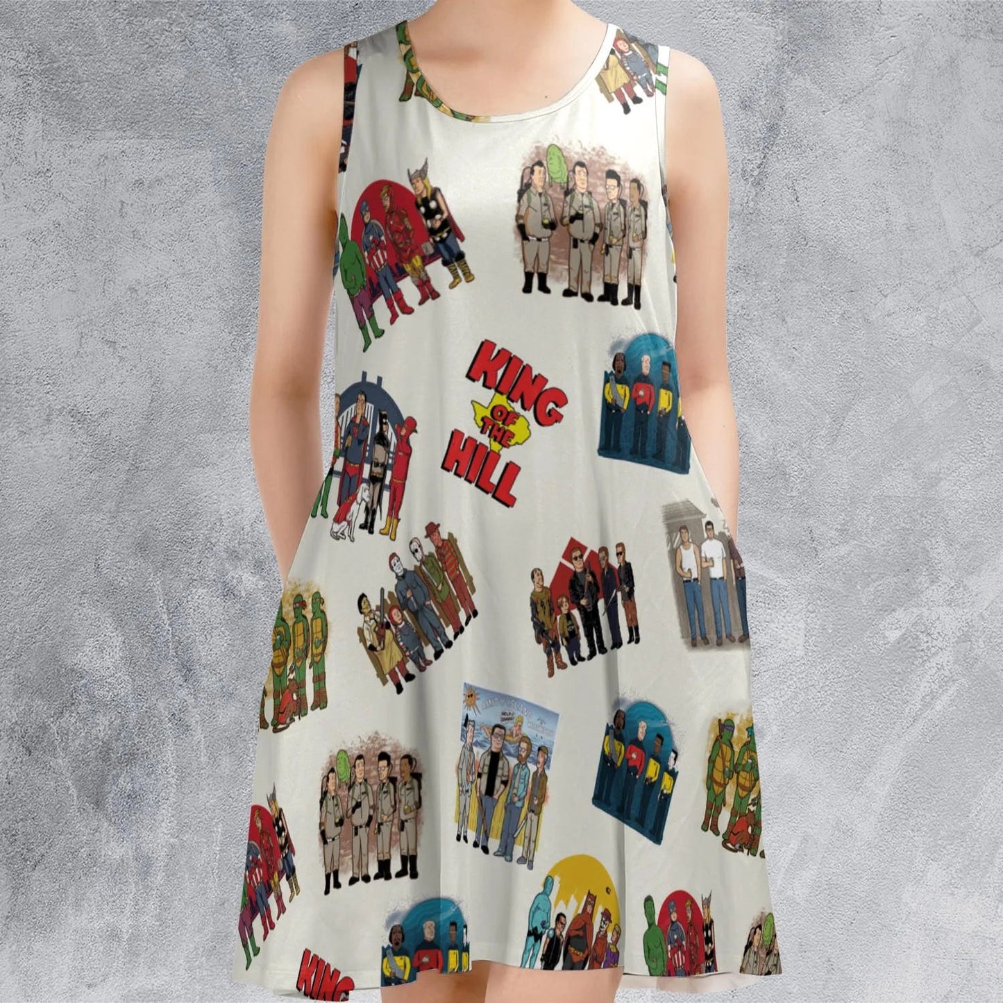 Casual Sleeveless Dress - E4ZX18XF