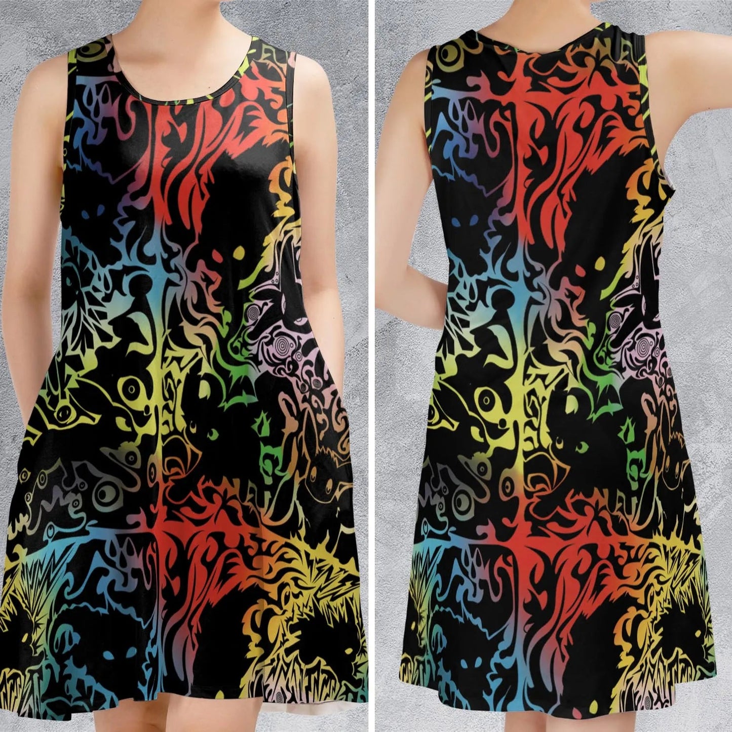 Casual Sleeveless Dress - H4PW6GUM