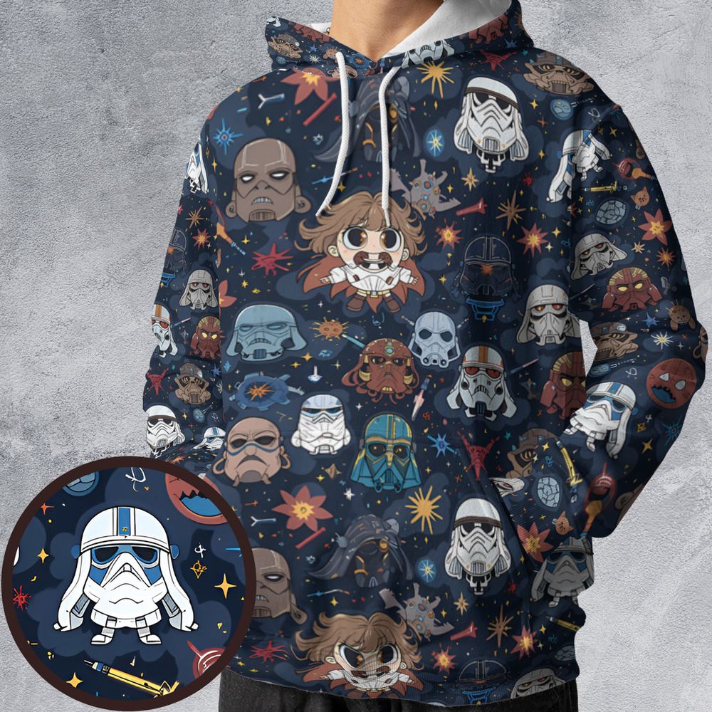 All-over Print Hoodie - SJK6EW5H -  - 1