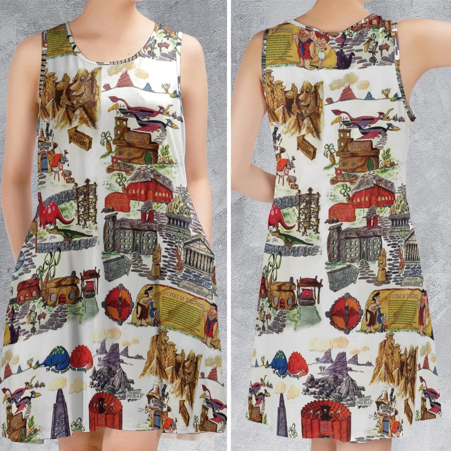 Casual Sleeveless Dress - YGQTQMC8