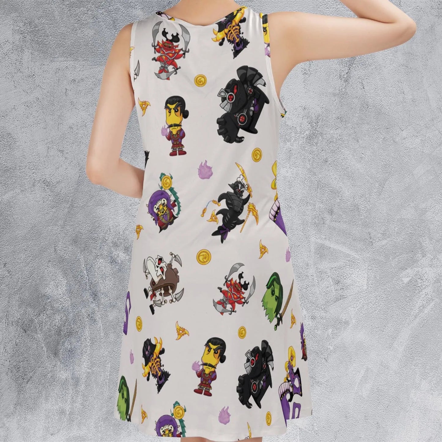 Casual Sleeveless Dress - RRX4ABD1