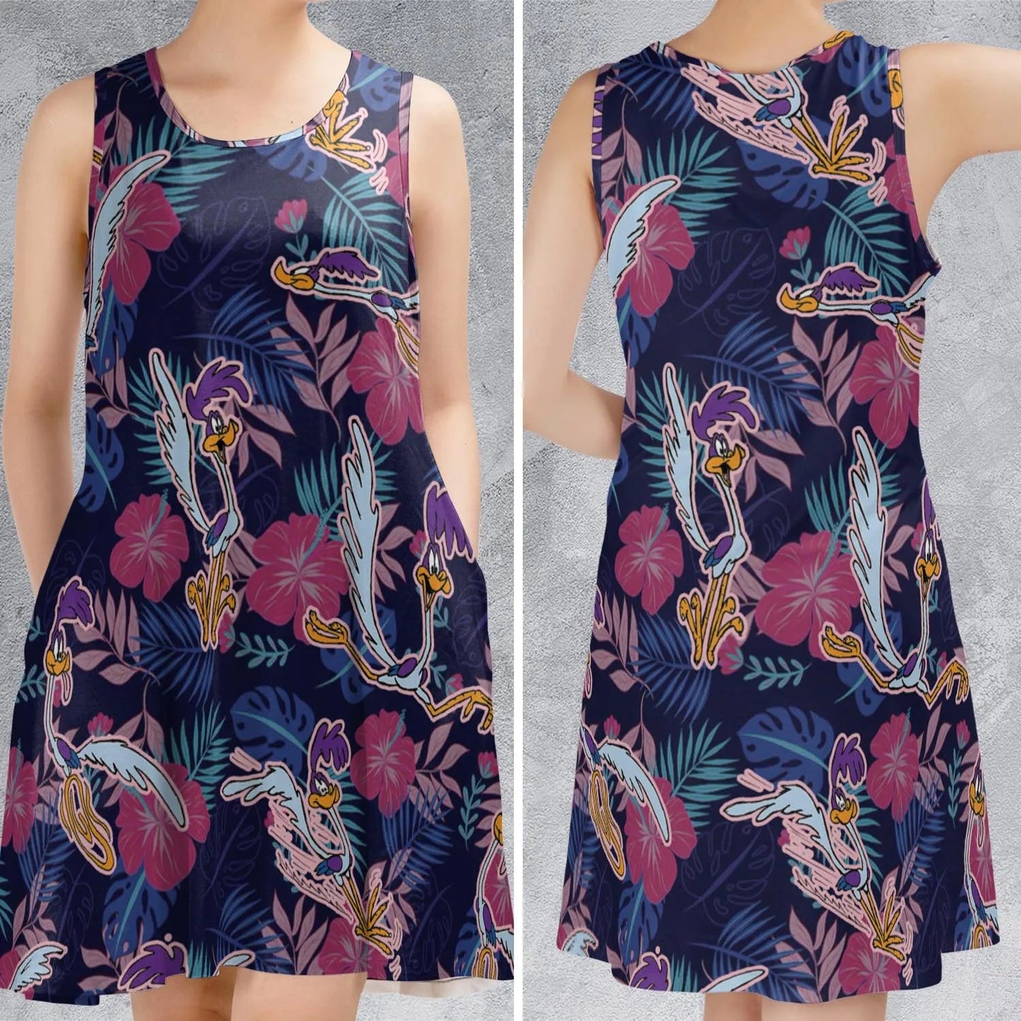 Casual Sleeveless Dress - J2BV5RWQ