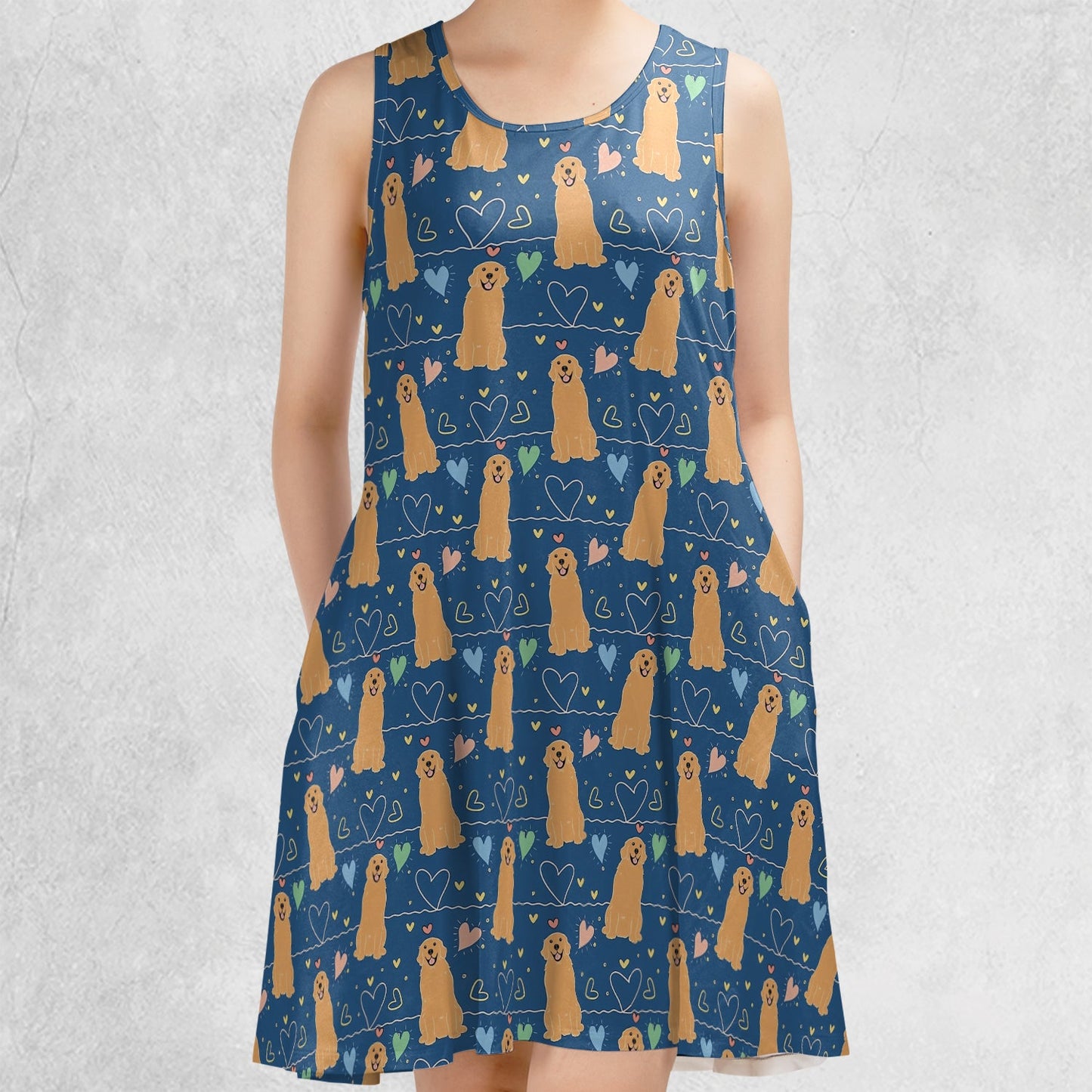 Casual Sleeveless Dress - 6P7TRW43