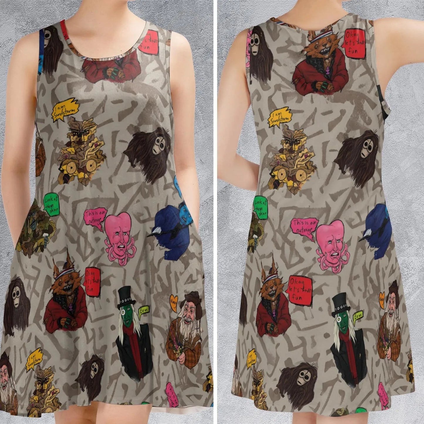 Casual Sleeveless Dress - 5K4DFGPL