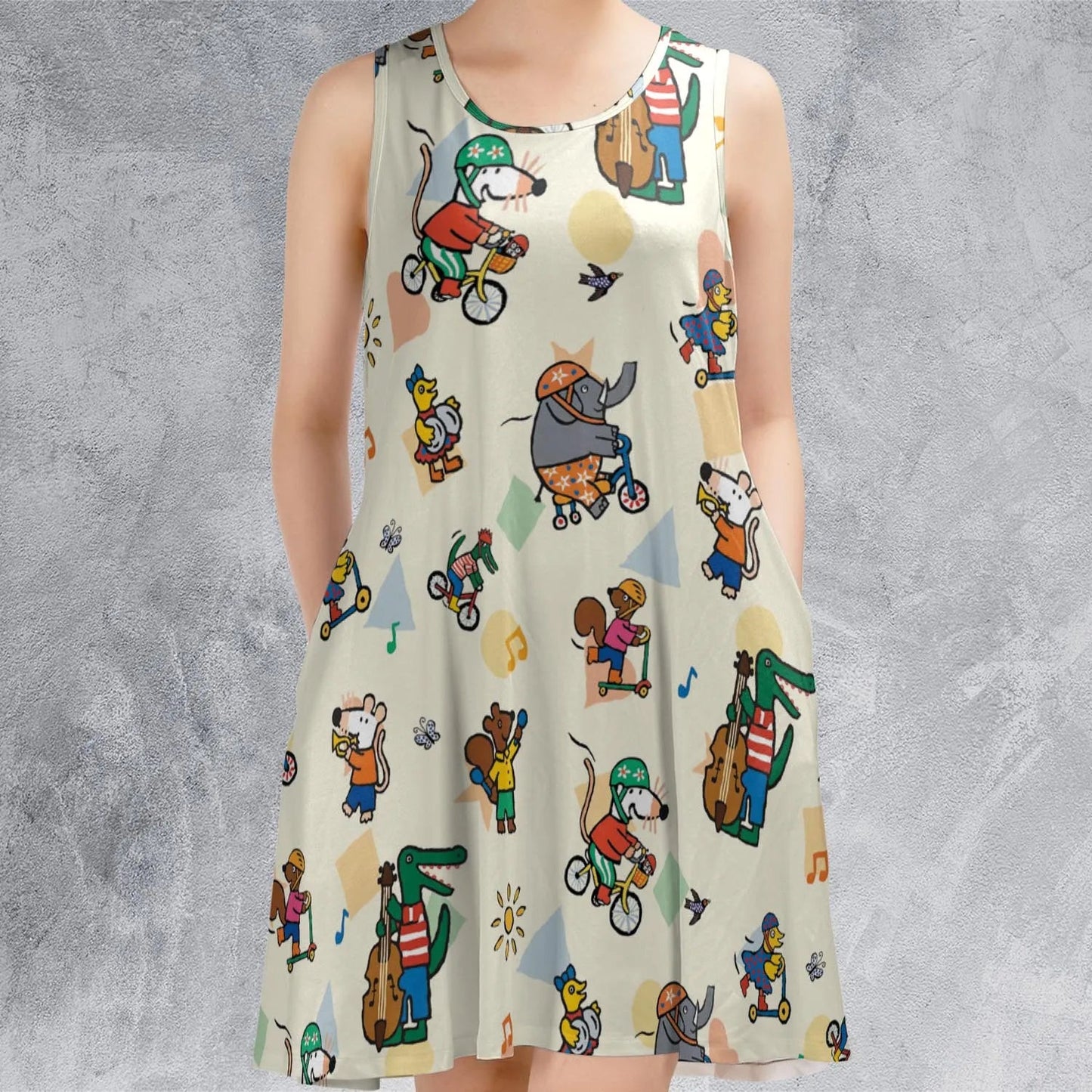 Casual Sleeveless Dress - EQ46YG6L