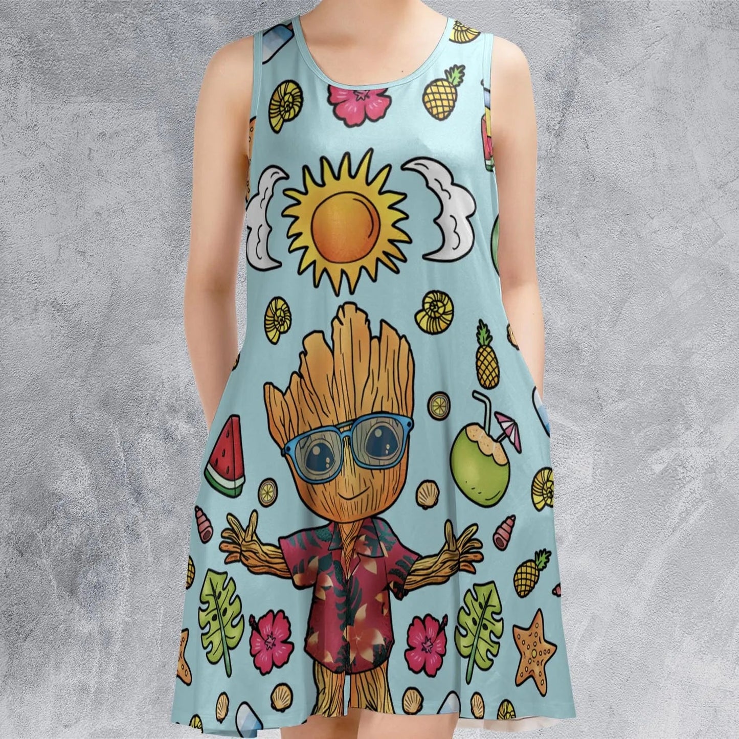 Casual Sleeveless Dress - 313BTGAC