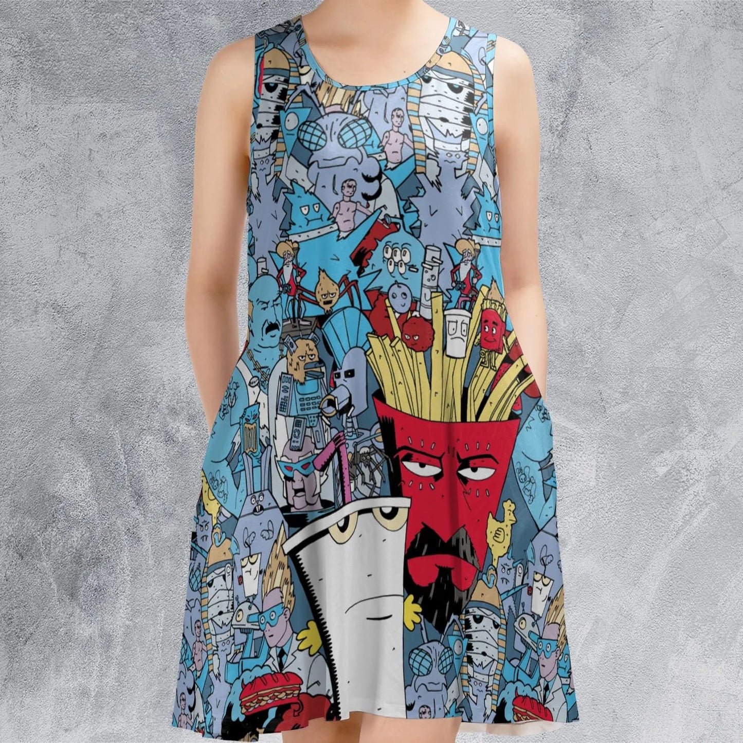 Casual Sleeveless Dress - U7N7K9F3