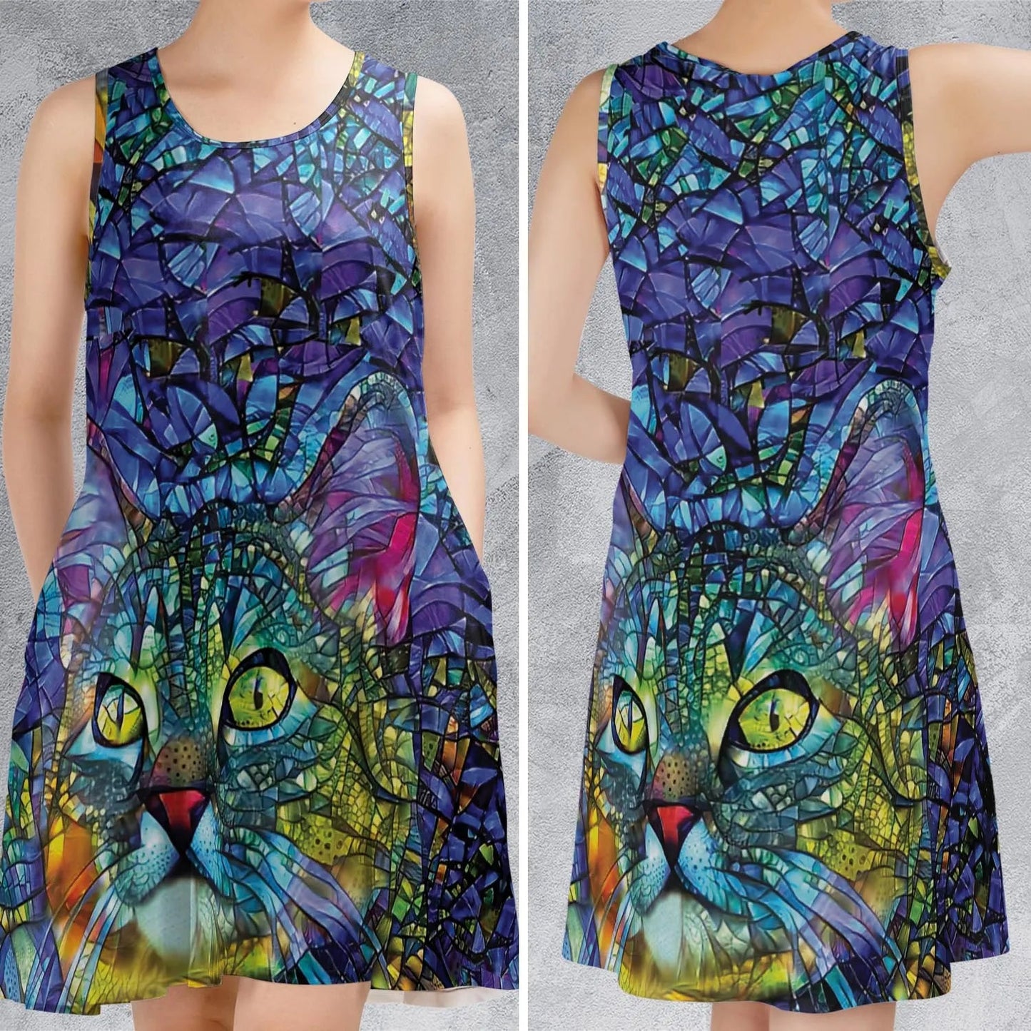 Casual Sleeveless Dress - JRAGS1ZC
