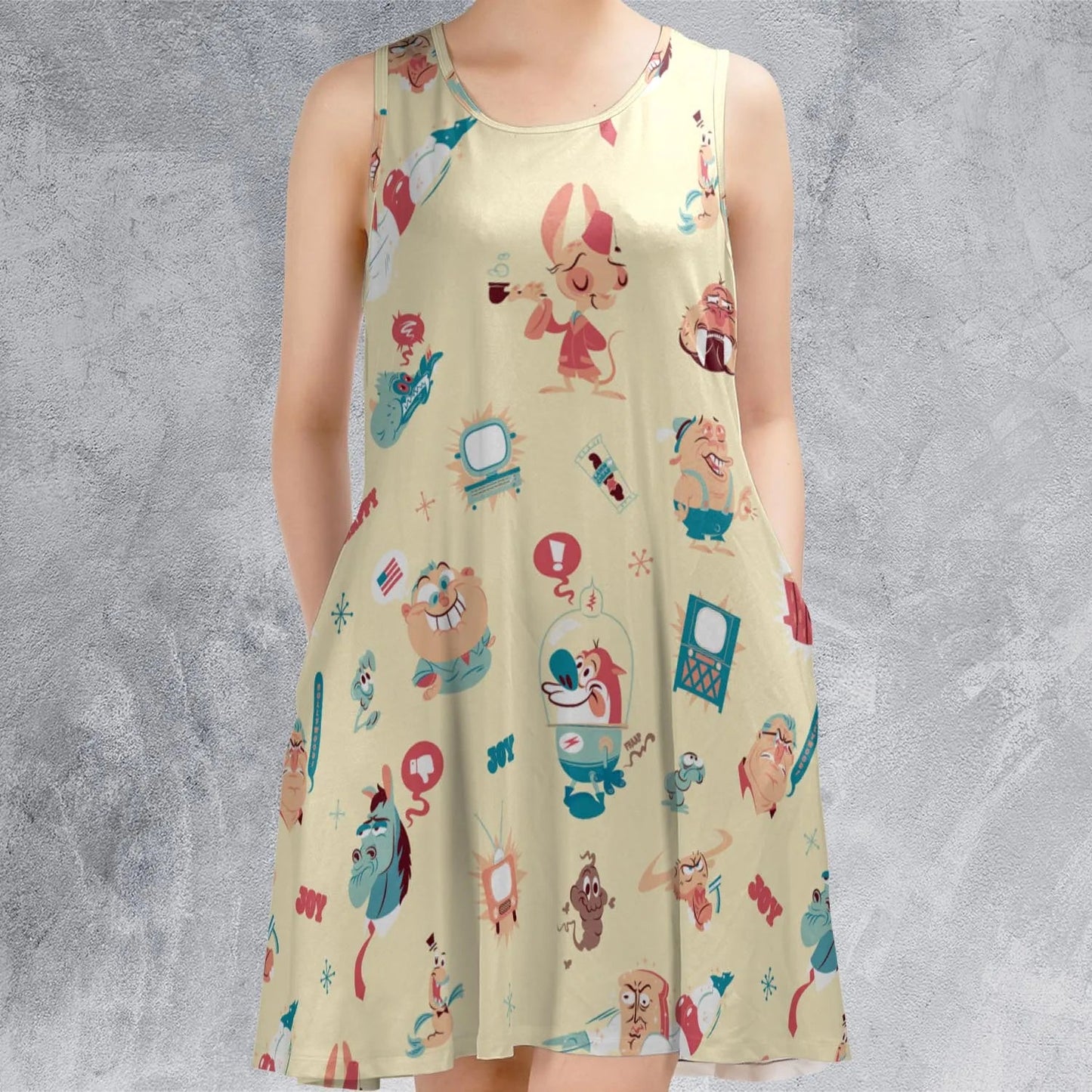 Casual Sleeveless Dress - GUXLTVC3